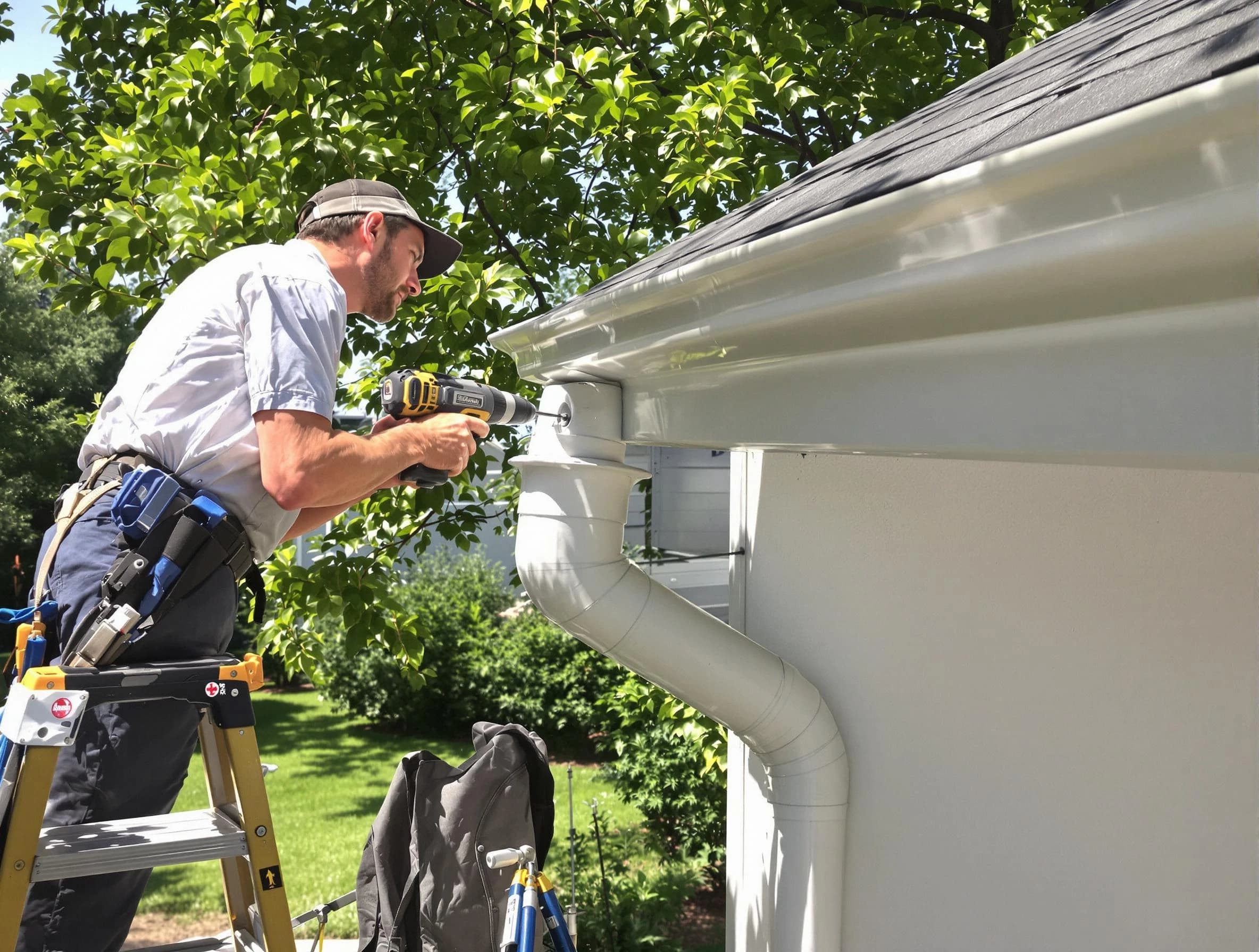 Properly installed rain gutters by Shaker Heights Roofing Company in Shaker Heights, OH