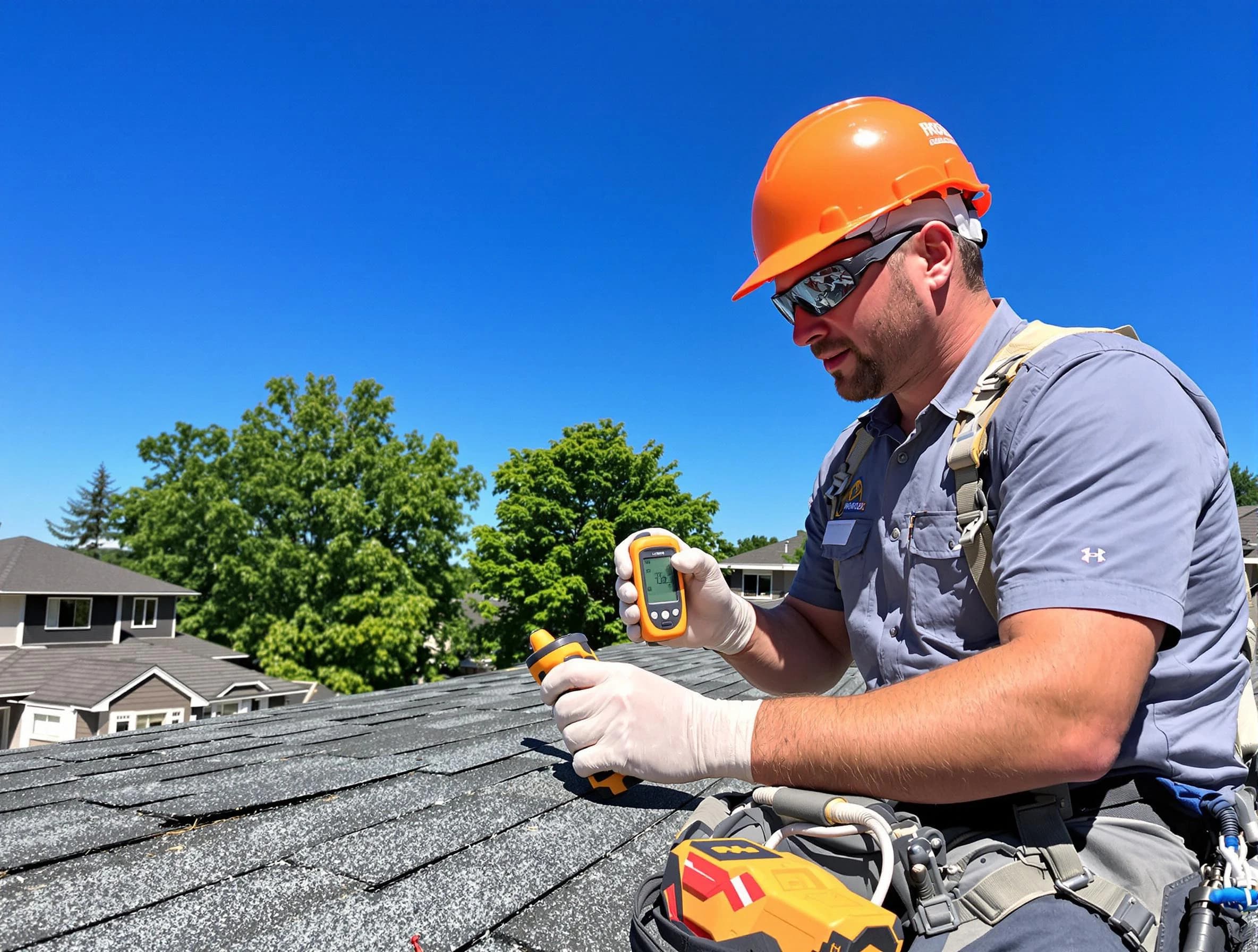 Shaker Heights Roofing Company conducting a roof inspection in Shaker Heights, OH