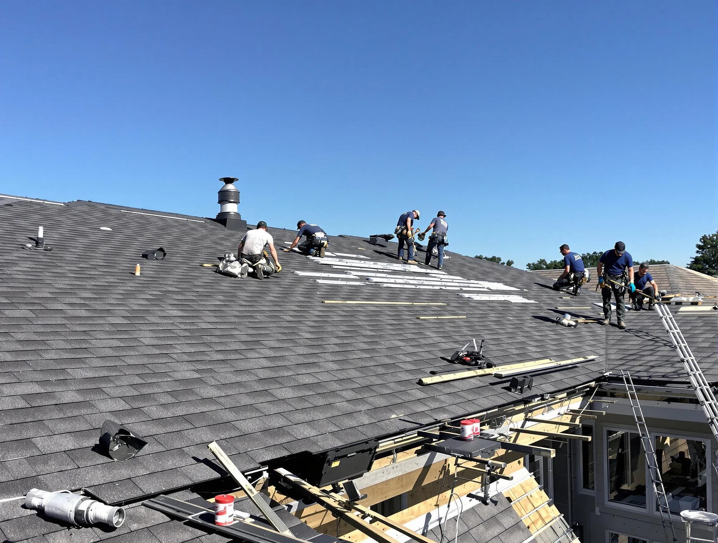 Shaker Heights Roofing Company experts performing roof installation in Shaker Heights, OH